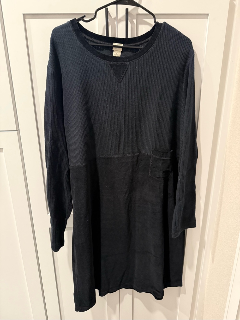 Jjill Black Long Sleeve Mixed-Media Tunic